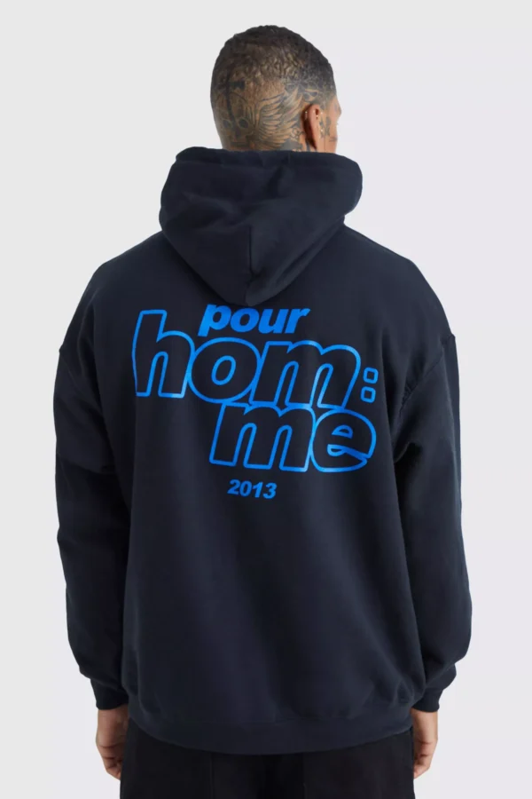 OVERSIZED POUR HOMME GRAPHIC HOODIE